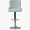 Ace Grey Boucle Brushed Steel Swivel Bar Stool -Furniture Specialty Store ace grey boucle 1