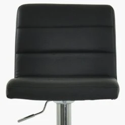 Adriatic Black Faux Leather Chrome Base Bar Stool -Furniture Specialty Store adriatic black 5 1