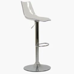Amazon Clear Acrylic Chrome Base Bar Stool -Furniture Specialty Store amazon clear 2
