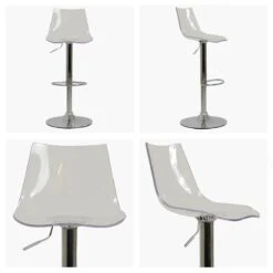 Amazon Clear Acrylic Chrome Base Bar Stool