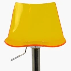 Amazon Orange Acrylic Chrome Base Kitchen Stool -Furniture Specialty Store amazon orange 5