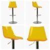 Amazon Orange Acrylic Chrome Base Kitchen Stool -Furniture Specialty Store amazon orange white