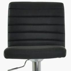 Apollo Black Faux Leather Chrome Base Bar Stool -Furniture Specialty Store apollo black 5 1
