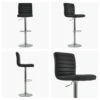 Apollo Black Faux Leather Chrome Base Bar Stool