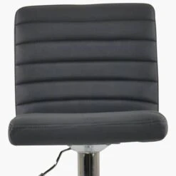 Apollo Dark Grey Faux Leather Chrome Base Bar Stool -Furniture Specialty Store apollo dark grey 5