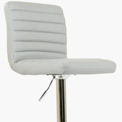 Apollo Grey Faux Leather Chrome Base Bar Stool -Furniture Specialty Store apollo light grey 4