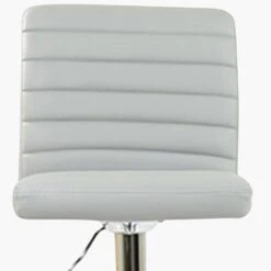 Apollo Grey Faux Leather Chrome Base Bar Stool -Furniture Specialty Store apollo light grey 5