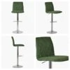 Arden Vintage Green Faux Leather Swivel Bar Stool