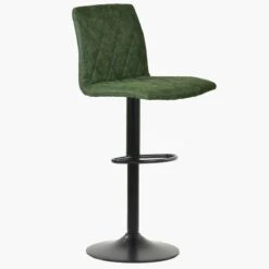 Ares Vintage Green Faux Leather Swivel Bar Stool -Furniture Specialty Store ares green 3