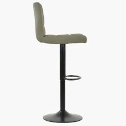 Aspen Taupe Faux Leather Black Base Kitchen Stool -Furniture Specialty Store aspen taupe 2