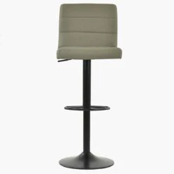 Aspen Taupe Faux Leather Black Base Kitchen Stool -Furniture Specialty Store aspen taupe 3