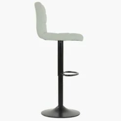 Aspen White Faux Leather Black Base Bar Stool -Furniture Specialty Store aspen white 2