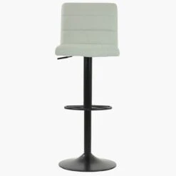 Aspen White Faux Leather Black Base Bar Stool -Furniture Specialty Store aspen white 3