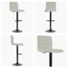 Aspen White Faux Leather Black Base Bar Stool -Furniture Specialty Store aspen white 5