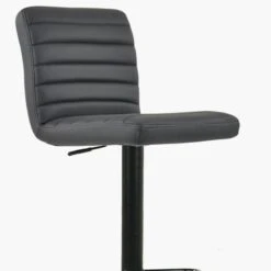 Atlas Dark Grey Faux Leather Black Base Bar Stool -Furniture Specialty Store atlas dark grey 4