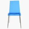 Ava Gel Blue Acrylic Dining Chair With Chrome Legs -Furniture Specialty Store ava blue 1 1