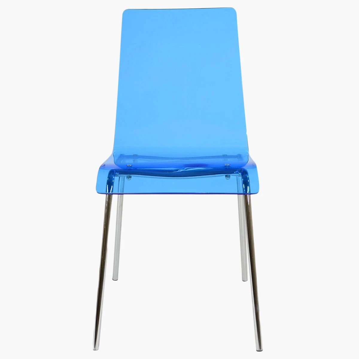 Ava Gel Blue Acrylic Dining Chair With Chrome Legs 3 Ava Gel Blue Acrylic Dining Chair With Chrome Legs