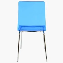 Ava Gel Blue Acrylic Dining Chair With Chrome Legs 10 Ava Gel Blue Acrylic Dining Chair With Chrome Legs -Furniture Specialty Store ava blue 3 1