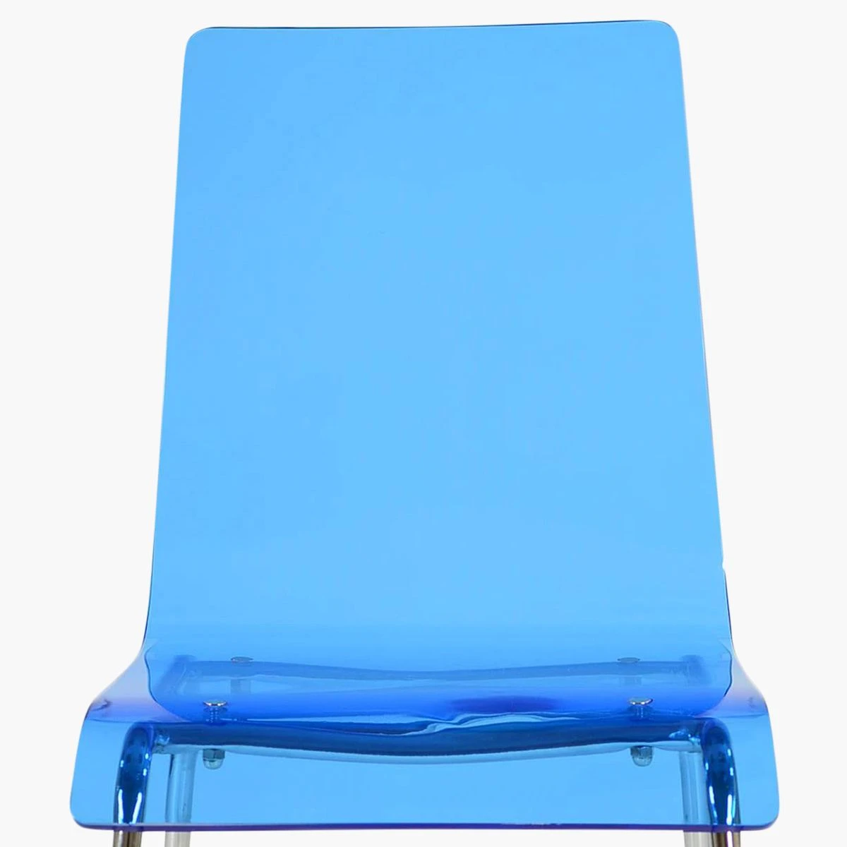 Ava Gel Blue Acrylic Dining Chair With Chrome Legs 7 Ava Gel Blue Acrylic Dining Chair With Chrome Legs - Image 5