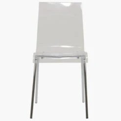 Ava Gel Clear Acrylic Dining Chair With Chrome Legs -Furniture Specialty Store ava clear 2 6