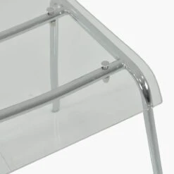 Ava Gel Clear Acrylic Dining Chair With Chrome Legs -Furniture Specialty Store ava clear 4 5