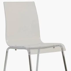 Ava Gel Clear Acrylic Dining Chair With Chrome Legs -Furniture Specialty Store ava clear 5