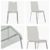 Ava Gel Clear Acrylic Dining Chair With Chrome Legs -Furniture Specialty Store ava clear white