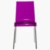 Ava Gel Purple Acrylic Dining Chair With Chrome Legs 1 Ava Gel Purple Acrylic Dining Chair With Chrome Legs -Furniture Specialty Store ava purple 1 2