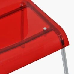 Ava Gel Red Acrylic Dining Chair With Chrome Legs -Furniture Specialty Store ava red 5