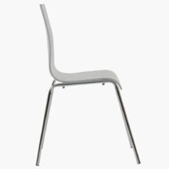 Ava Gel Silver Acrylic Dining Chair With Chrome Legs -Furniture Specialty Store ava silver 1
