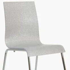 Ava Gel Silver Acrylic Dining Chair With Chrome Legs -Furniture Specialty Store ava silver 4