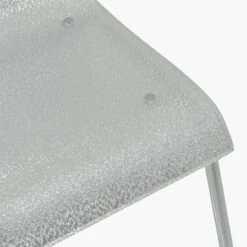 Ava Gel Silver Acrylic Dining Chair With Chrome Legs -Furniture Specialty Store ava silver 5