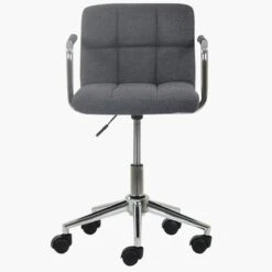 Bahama Dark Grey Fabric Small Home Swivel Office Chair -Furniture Specialty Store bahama charcoal 2 2