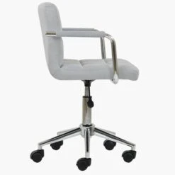 Bahama Grey Fabric Small Home Swivel Office Chair -Furniture Specialty Store bahama grey fabric 2