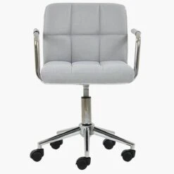Bahama Grey Fabric Small Home Swivel Office Chair -Furniture Specialty Store bahama grey fabric 3
