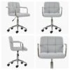 Bahama Grey Fabric Small Home Swivel Office Chair -Furniture Specialty Store bahama grey fabric white