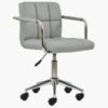 Bahama Grey Faux Leather Small Home Swivel Office Chair 1 Bahama Grey Faux Leather Small Home Swivel Office Chair -Furniture Specialty Store bahama grey pu 1