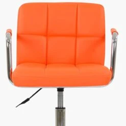 Bahama Orange Faux Leather Small Home Swivel Office Chair -Furniture Specialty Store bahama orange 5