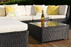 Barcelona 6 Seater Garden Rattan Corner Sofa Set With Table Brown -Furniture Specialty Store barcelona rattan set 7 4