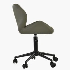 Barnes Taupe Leather Small Home Swivel Office Chair -Furniture Specialty Store barnes taupe 3