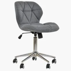 Bay Grey Fabric Small Home Swivel Office Chair -Furniture Specialty Store bay charcoal 1 1