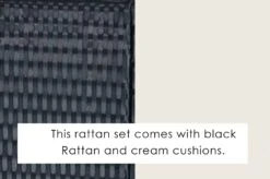 Valencia 8 Seater Modular Garden Rattan Corner Sofa Set With Table Black -Furniture Specialty Store black with cream colour way