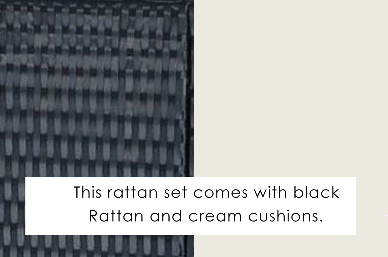 Jerez 4 Seater Garden Rattan Circle Sofa Set With Table Black 4 Jerez 4 Seater Garden Rattan Circle Sofa Set With Table Black - Image 2