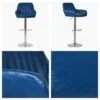 Blair Vintage Blue Chrome Base Breakfast Stool -Furniture Specialty Store blair vintage blue 4