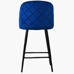 Brooklands Blue Velvet Black Leg Bar Stool -Furniture Specialty Store brooklands blue velvet black 3