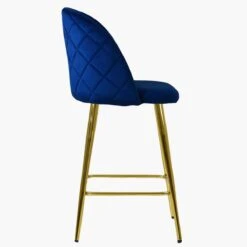 Brooklands Blue Velvet Gold Leg Bar Stool -Furniture Specialty Store brooklands blue velvet gold leg 2