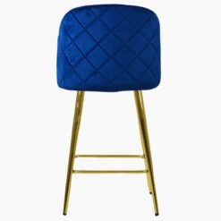 Brooklands Blue Velvet Gold Leg Bar Stool -Furniture Specialty Store brooklands blue velvet gold leg 3