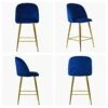 Brooklands Blue Velvet Gold Leg Bar Stool -Furniture Specialty Store brooklands blue velvet gold leg 5