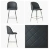 Brooklands Dark Grey Faux Leather Chrome Leg Bar Stool -Furniture Specialty Store brooklands dark grey chrome 5
