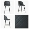 Brooklands Dark Grey Faux Leather Black Silver Leg Bar Stool -Furniture Specialty Store brooklands dark grey silver tip 5